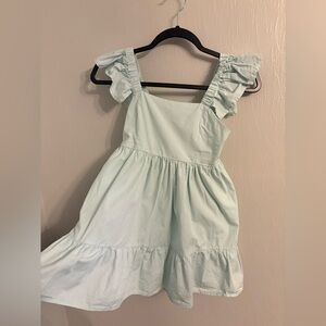 Girls light teal blue dress